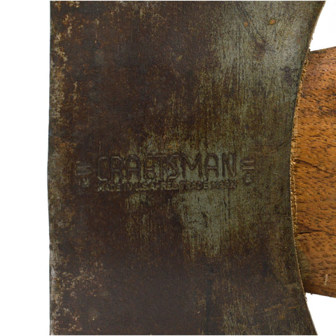 Vintage "CRAFTSMAN" DOUBLE BIT AXE w/ Old Wood Handle! "NARROW MICHIGAN PATTERN"