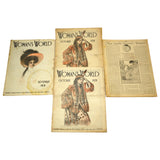 Antique "WOMAN'S WORLD" BACK-ISSUE MAGAZINE Lot; 14 Issues from 1908-1911 Rare!!