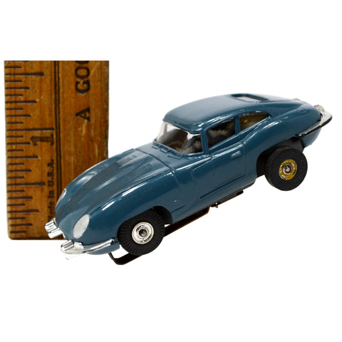 Vintage AURORA THUNDERJET SLOT CAR No. 1358 Slate Blue 1963 JAGUAR XKE Excellent