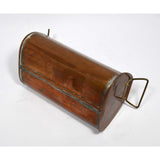 Antique COPPER & BRASS Primitive FOOT/BED WARMER Unsigned CRUDE BREAD LOAF SHAPE