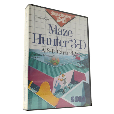 New! SEGA MASTER SYSTEM "MAZE HUNTER 3-D" SMS Video Game c.1988 FACTORY SEALED!!