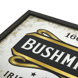 Vintage "1608 BUSHMILLS IRISH WHISKEY" MIRROR AD-SIGN Bar / Man-Cave WALL DECOR