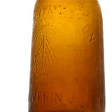 Antique BLOB BEER BOTTLE Yellow-Amber TIFFANY & ALLEN "GOLDEN LAGER" Dover, N.J.