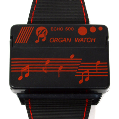 Very Rare! ECHO 500 "ORGAN WATCH" Electronic Wristwatch PIANO KEYS 083 Hong Kong