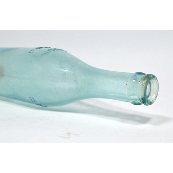 Antique GLASS SODA-BEER BOTTLE 13 oz., Aqua 