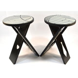 Original FUNCTIONAL ART "STOOLIE" STOOL Lot of 2 F GARBOTZ Son & Daughter Stools