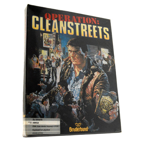 New AMIGA "OPERATION CLEANSTREETS" Factory Sealed COMPUTER GAME Broderbund, 1988