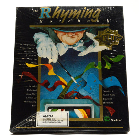Brand New! AMIGA "THE RHYMING NOTEBOOK" Factory Sealed! COMPUTER TEXT SOFTWARE