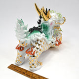 Chinese FU DOG-FOO LION-IMPERIAL TEMPLE GUARDIAN Porcelain Figurine MALE (2of2)