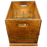 Vintage BALLANTINE'S WOODEN CRATE Wood BEER BOX Metal Wrapped BALLANTINE & SONS