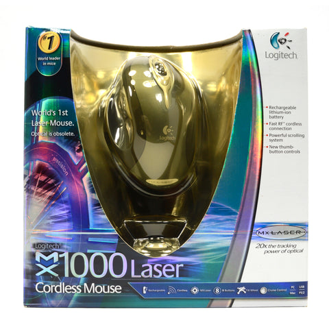 Brand New LOGITECH MX1000 CORDLESS LASER MOUSE in Factory Sealed Box! USB/PC USE