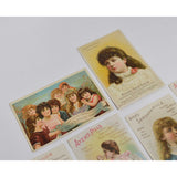 Antique Advertising TRADE CARD Lot; 9 AYER'S CURES Hair Vigor SARSAPARILLA Pills