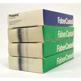 Vintage FABER-CASTELL "PINPOINT" PEN Lot of 4 Boxes RED-BLACK-BLUE-GREEN 48 Pens