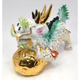 Chinese FU DOG-FOO LION-IMPERIAL TEMPLE GUARDIAN Porcelain Figurine MALE (2of2)