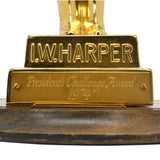 Vintage CAST METAL "I.W. HARPER" Bourbon Man AWARD/TROPHY (Decanter Mold) RARE!!
