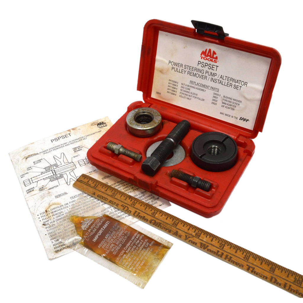 Gearzaar Power Steering Pump Pulley Puller & Alternator Installer Tool Kit – 13-Piece Set
