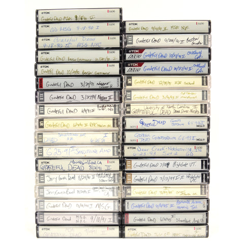 Vintage GRATEFUL DEAD CONCERT TAPES Lot of 33 Cassettes from 1990-95 LIVE SHOWS!