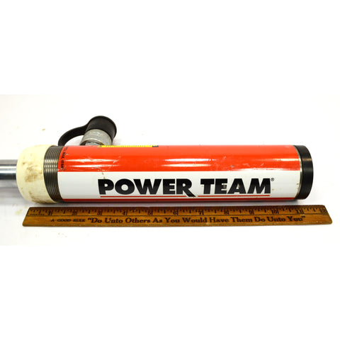 Used SPX POWER TEAM No. RP55 HYDRAULIC CYLINDER 5-Ton SPRING RETURN 5.5" Stroke