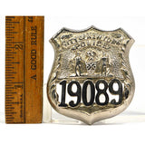 Vintage OBSOLETE POLICE BADGE in Leather Case "CITY OF NEW YORK" #19089 Unsigned