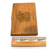 Vintage USAAF WOOD CIGARETTE CASE Wooden Trench Art ARMY AIR CORP PILOT