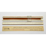 Vintage KEUFFEL & ESSER SLIDE RULE #N4053-3 c1937 in LEATHER CASE + Paper Insert