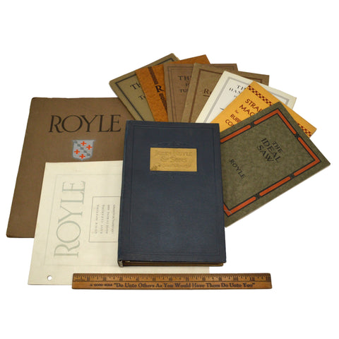 Antique MACHINIST PROMOTIONAL BOOKS Industrial Ephemera "JOHN ROYLE" Book Lot