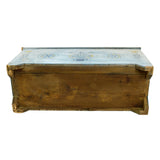 VTG/Antique HAND-PAINTED BLANKET CHEST Folk Art Box BABY BLUE TRUNK Floral Motif