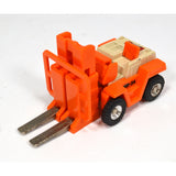 Vintage TONKA GOBOTS "SPOONS" #31 Enemy Robot FORKLIFT with ORIGINAL CARD-BACK!