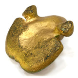 Vintage/Antique CAST IRON BULL FROG DOOR STOP 5 Pound PAPERWEIGHT Old Gold Paint