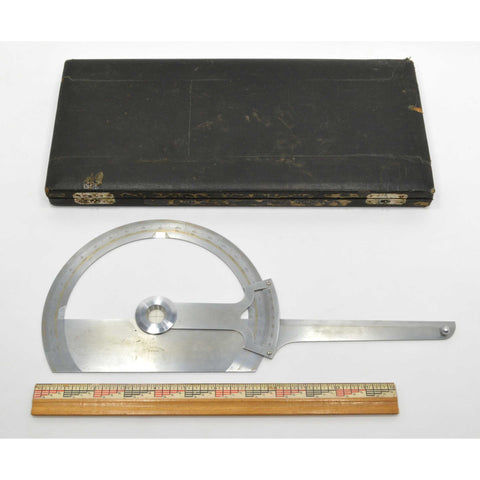 Antique METAL PROTRACTOR by "T. ALTENEDER PHIL'A" Drafting Tool in ORIGINAL CASE