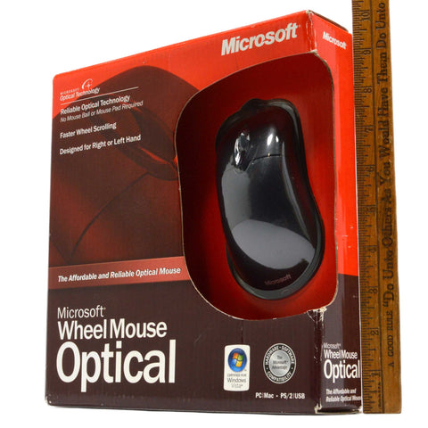 Brand New! MICROSOFT OPTICAL WHEEL MOUSE #A87731 PC or MAC Factory Sealed c.2008