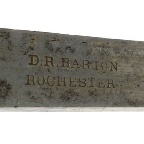 Antique FIRMER SOCKET CHISEL by D.R. BARTON, ROCHESTER 15/16" Millwright 1849-74