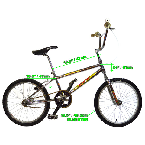 Old School GT "MACH ONE" BMX BIKE 18.5"/47cm CHROME BICYCLE "4130 Cro-Mo" c.1993