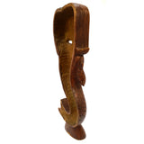 Vintage HAND-CARVED WOOD MERMAN WALL-HANGING 25" Hardwood Man/Fish Statue UNIQUE