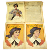 Antique "WOMAN'S WORLD" BACK-ISSUE MAGAZINE Lot; 9 Issues from 1914, w/ 6 COVERS