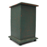 Vintage APOTHECARY CABINET 3-Drawer SPICE RACK Old Green over Older Red Paint