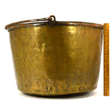 Antique APPLE BUTTER COPPER KETTLE 17" Pot 10-GAL CAULDRON w/ Iron Handle c.19th