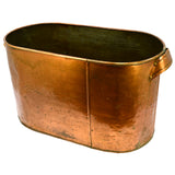Antique COPPER ROASTING PAN (No Lid) LARGE HANDLED TUB, 11.5 Gallon/44 Liter Pot