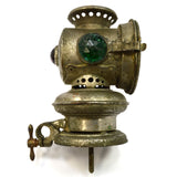 Antique ROSE MFG CO KEROSENE BIKE LAMP 3 Faceted Glass Jewels *FOR PARTS/REPAIR*
