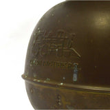 Antique BRASS SPITTOON "UNION PACIFIC R.R." Double-Sided EMBOSSED RAILROAD LOGOS