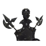 Vintage WROUGHT IRON COAT OF ARMS Wall Plaque LIGHT FIXTURE Medieval Axes WORKS!