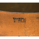 Antique SIGNED COPPER POT "BRAMHALL DEANE CO." 1 Gallon STEM & WOOD HANDLE Rare