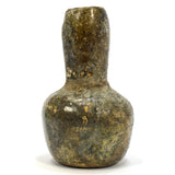 Ancient? FREE BLOWN GLASS FLASK 3.25" Bottle/Vessel ROMAN? c.100-300 AD? Patina!