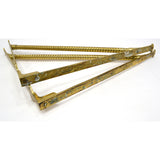 Vintage HUGE BRASS CORNER BRACKETS Twisted Look SALVAGED ARCHITECTURAL HARDWARE!