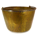Antique APPLE BUTTER COPPER KETTLE 17" Pot 10-GAL CAULDRON w/ Iron Handle c.19th