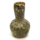 Ancient? FREE BLOWN GLASS FLASK 3.25" Bottle/Vessel ROMAN? c.100-300 AD? Patina!