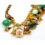 Excellent! LUNCH AT THE RITZ "CHINESE TAKEOUT" CHARM BRACELET Teapot CHOPSTICKS+