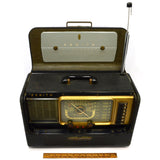 Vintage ZENITH Model H500 TRANS-OCEANIC Portable TUBE RADIO c.1950's TESTED GOOD