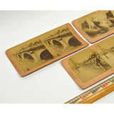 Antique STEREOSCOPE CARD Lot of 6 "JAMES M DAVIS" STEREOVIEWS Kilburn c1891-1905