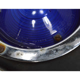 Vintage PAIR AUTOMOTIVE LIGHTS SIGNAL-STAT No. 3603 w/ COBALT BLUE LENSES c.1976